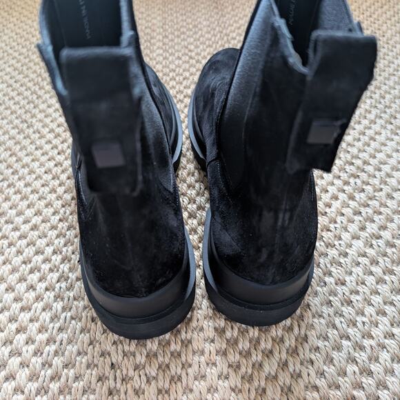 LA CANADIENNE Braydon Waterproof Suede Leather Black Lug Sole Chelsea Boot 39 - Picture 7 of 10